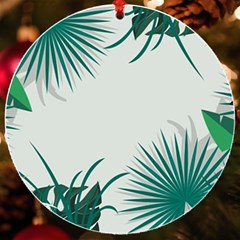 Illustrations Foliage Background Border Uv Print Acrylic Ornament Round