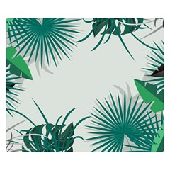 Illustrations Foliage Background Border Premium Plush Fleece Blanket (small)