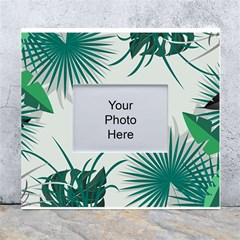 Illustrations Foliage Background Border White Wall Photo Frame 5  X 7  by anzea