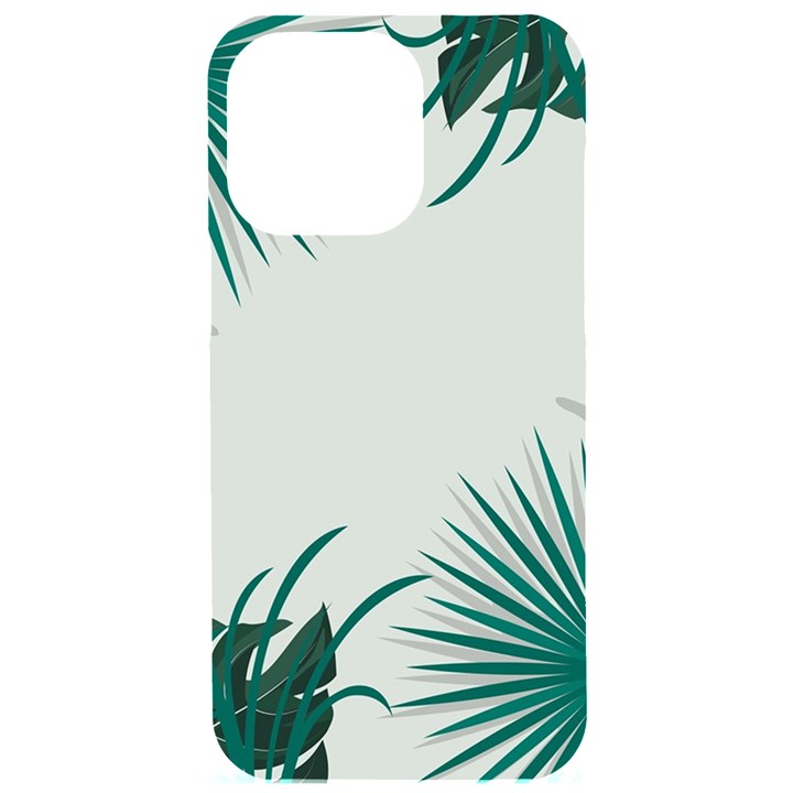 Illustrations Foliage Background Border iPhone 15 Pro Max Black UV Print PC Hardshell Case