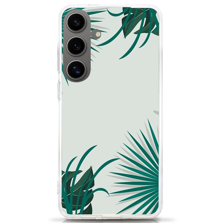 Illustrations Foliage Background Border Samsung Galaxy S24 Ultra 6.9 Inch TPU UV Case