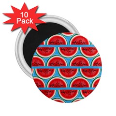 Illustrations Watermelon Texture Pattern 2 25  Magnets (10 Pack)  by anzea