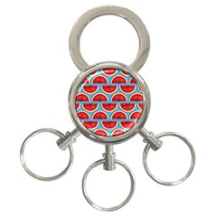 Illustrations Watermelon Texture Pattern 3-ring Key Chain by anzea