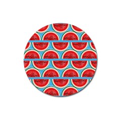 Illustrations Watermelon Texture Pattern Magnet 3  (round) by anzea