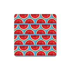 Illustrations Watermelon Texture Pattern Square Magnet by anzea