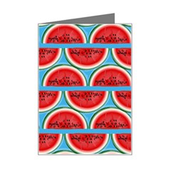 Illustrations Watermelon Texture Pattern Mini Greeting Card