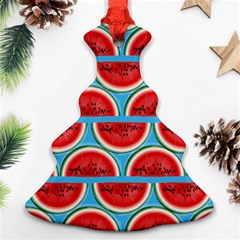 Illustrations Watermelon Texture Pattern Christmas Tree Ornament (two Sides)