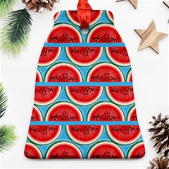 Illustrations Watermelon Texture Pattern Bell Ornament (two Sides)