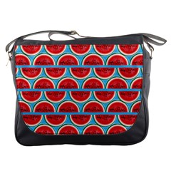 Illustrations Watermelon Texture Pattern Messenger Bag by anzea