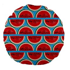 Illustrations Watermelon Texture Pattern Large 18  Premium Round Cushions