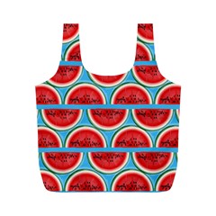 Illustrations Watermelon Texture Pattern Full Print Recycle Bag (m) by anzea