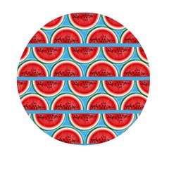 Illustrations Watermelon Texture Pattern Mini Round Pill Box by anzea