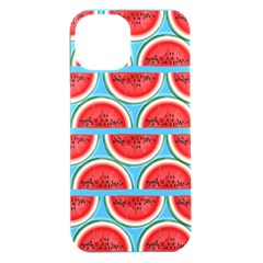 Illustrations Watermelon Texture Pattern Iphone 15 Plus Black Uv Print Pc Hardshell Case by anzea