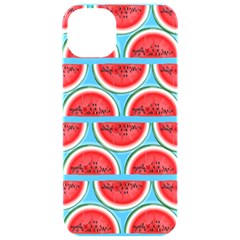 Illustrations Watermelon Texture Pattern Iphone 15 Pro Black Uv Print Pc Hardshell Case by anzea