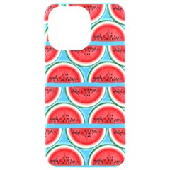 Illustrations Watermelon Texture Pattern Iphone 15 Pro Max Black Uv Print Pc Hardshell Case by anzea