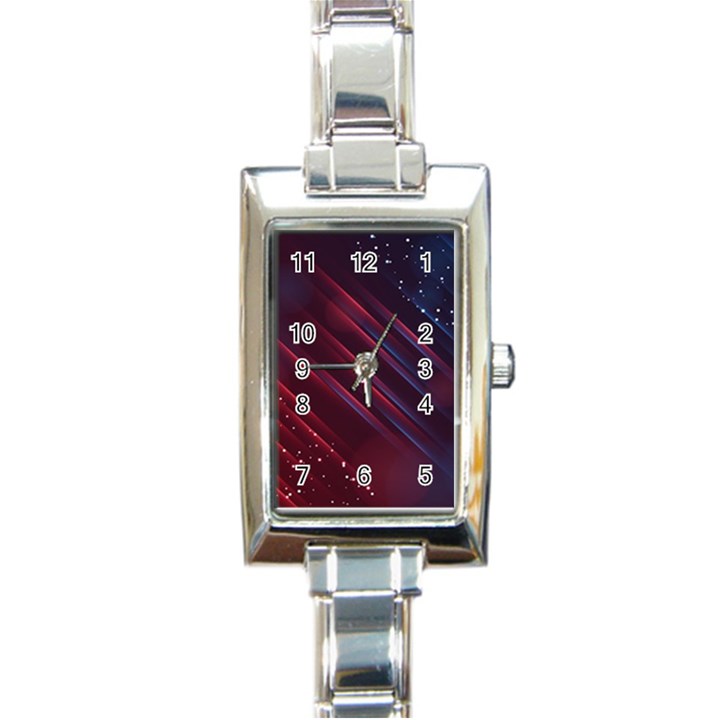 Illustrations Space Purple Rectangle Italian Charm Watch