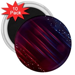 Illustrations Space Purple 3  Magnets (10 Pack) 