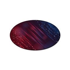 Illustrations Space Purple Sticker Oval (10 Pack)