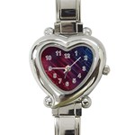 Illustrations Space Purple Heart Italian Charm Watch Front