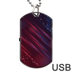 Illustrations Space Purple Dog Tag USB Flash (One Side) Front