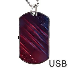 Illustrations Space Purple Dog Tag Usb Flash (two Sides) by anzea