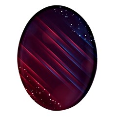 Illustrations Space Purple Oval Glass Fridge Magnet (4 Pack) by anzea