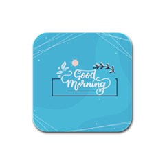 Background Good Morning Rubber Square Coaster (4 Pack) by anzea