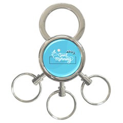 Background Good Morning 3-ring Key Chain by anzea