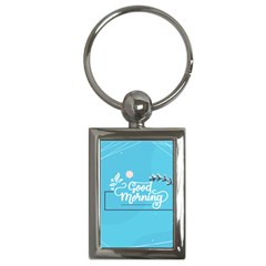 Background Good Morning Key Chain (rectangle) by anzea