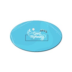 Background Good Morning Sticker Oval (100 Pack)