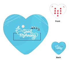 Background Good Morning Playing Cards Single Design (heart)