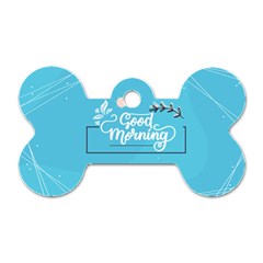 Background Good Morning Dog Tag Bone (one Side) by anzea