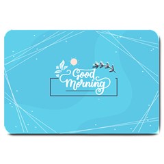 Background Good Morning Large Doormat by anzea