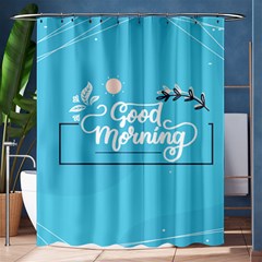 Background Good Morning Shower Curtain 60  X 72  (medium)  by anzea