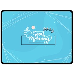 Background Good Morning Two Sides Fleece Blanket (large)