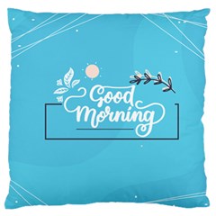 Background Good Morning Large Premium Plush Fleece Cushion Case (one Side) by anzea