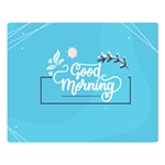 Background Good Morning Two Sides Premium Plush Fleece Blanket (Large) 80 x60  Blanket Front