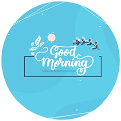 Background Good Morning Wooden Puzzle Round