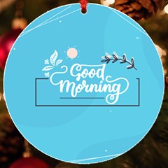 Background Good Morning Uv Print Acrylic Ornament Round by anzea