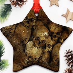 Skull Texture Vintage Ornament (star) by anzea