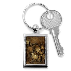 Skull Texture Vintage Key Chain (rectangle) by anzea