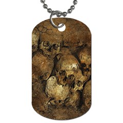 Skull Texture Vintage Dog Tag (two Sides) by anzea