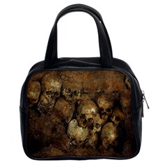 Skull Texture Vintage Classic Handbag (two Sides) by anzea