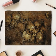 Skull Texture Vintage Cosmetic Bag (xl) by anzea