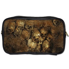 Skull Texture Vintage Toiletries Bag (one Side) by anzea