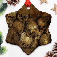 Skull Texture Vintage Ornament (snowflake) by anzea