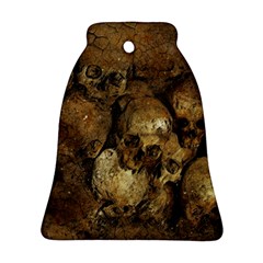 Skull Texture Vintage Bell Ornament (two Sides)