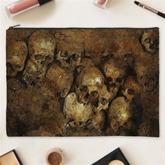 Skull Texture Vintage Cosmetic Bag (xxxl) by anzea