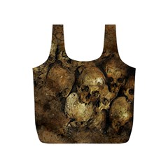 Skull Texture Vintage Full Print Recycle Bag (s) by anzea