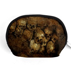 Skull Texture Vintage Accessory Pouch (medium) by anzea